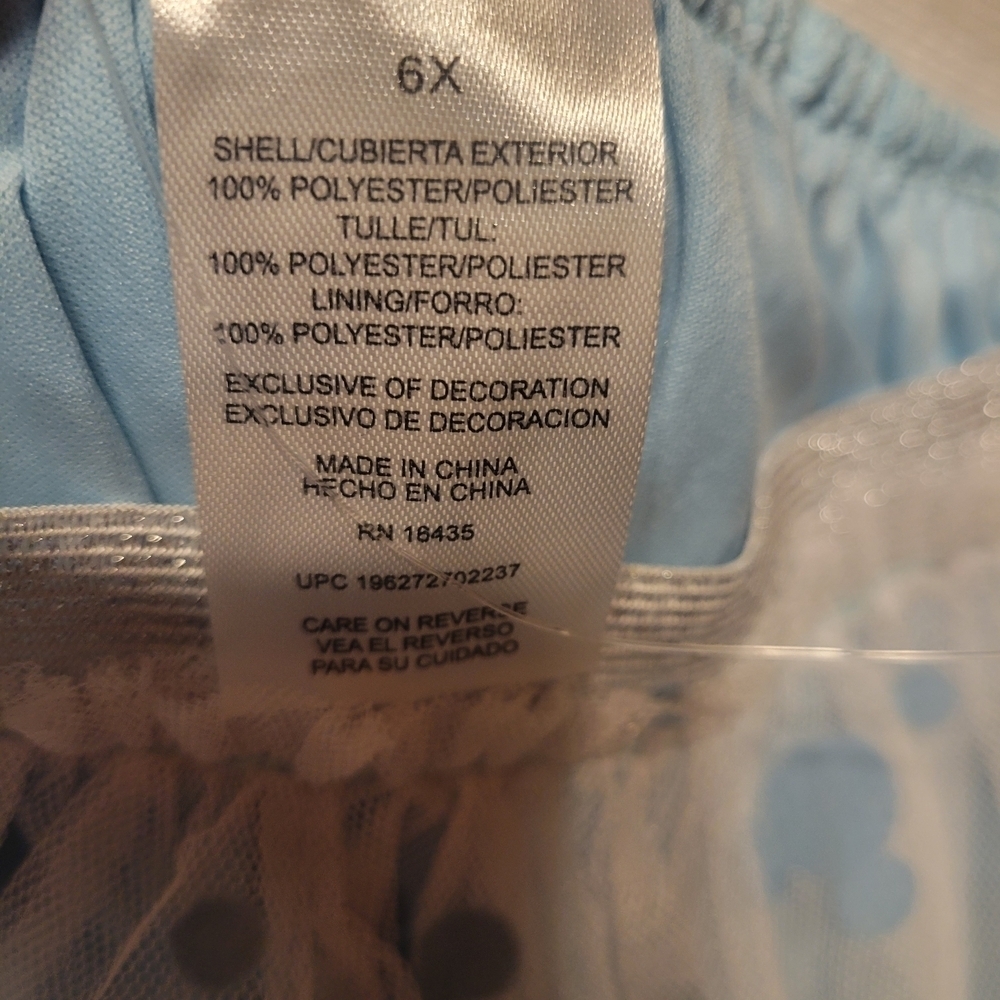 Disney Blue Tulle Skirt with Minnie Mouse Print SIZE 6X - Picture 2 of 8